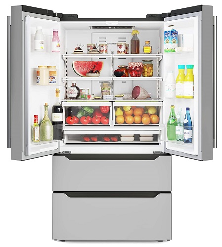 KoolMore RS-FR22 Counter Depth 22.5 Cu.Ft French Door Refrigerator